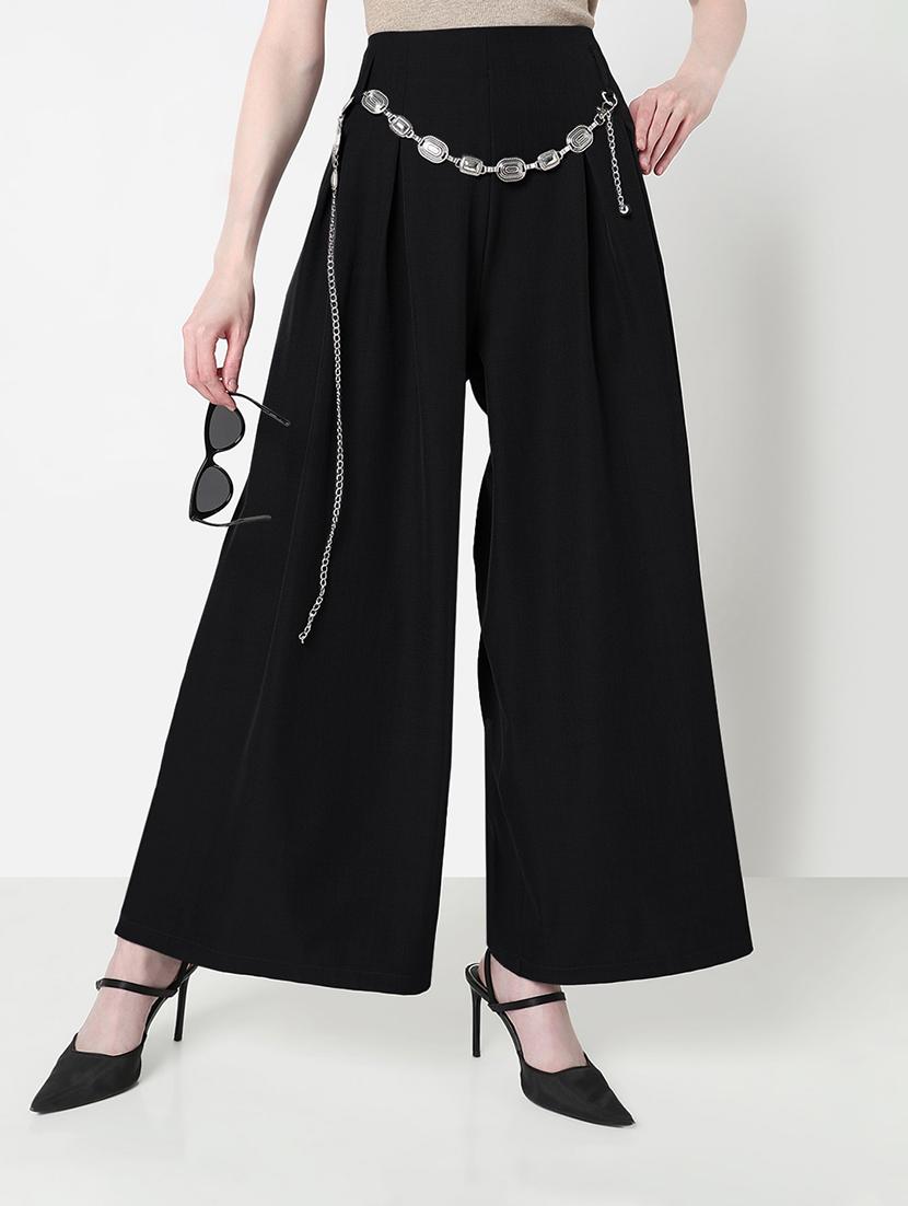 black cotton trousers - 21979819 - Zoom Image - 0