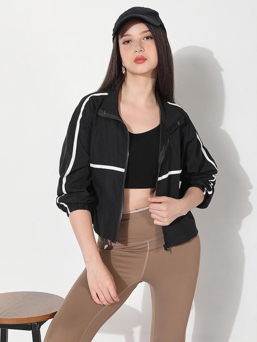 black nylon regular jacket - 21979833 -  Zoom Image - 0