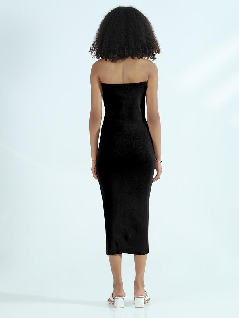 women black tapered tube bodycon dress - 21979863 - Standard Image - 3