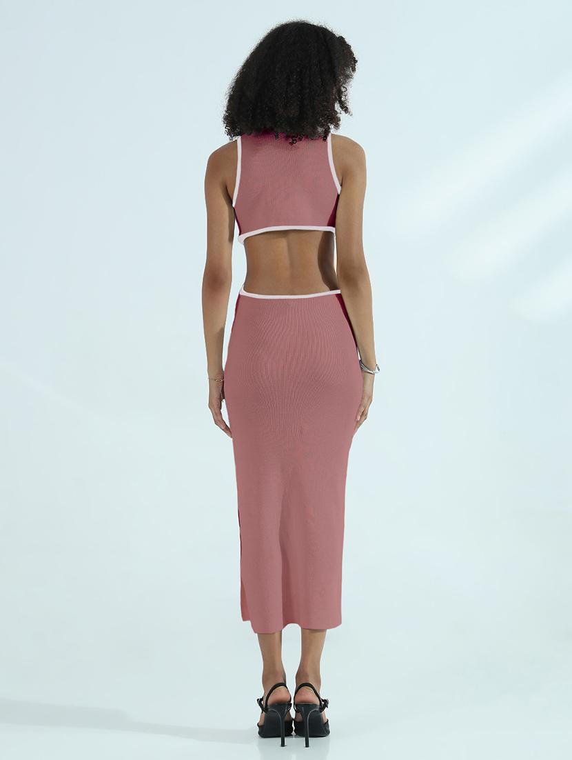 women solid sleeveless cut out bodycon dress - 21979866 - Standard Image - 3