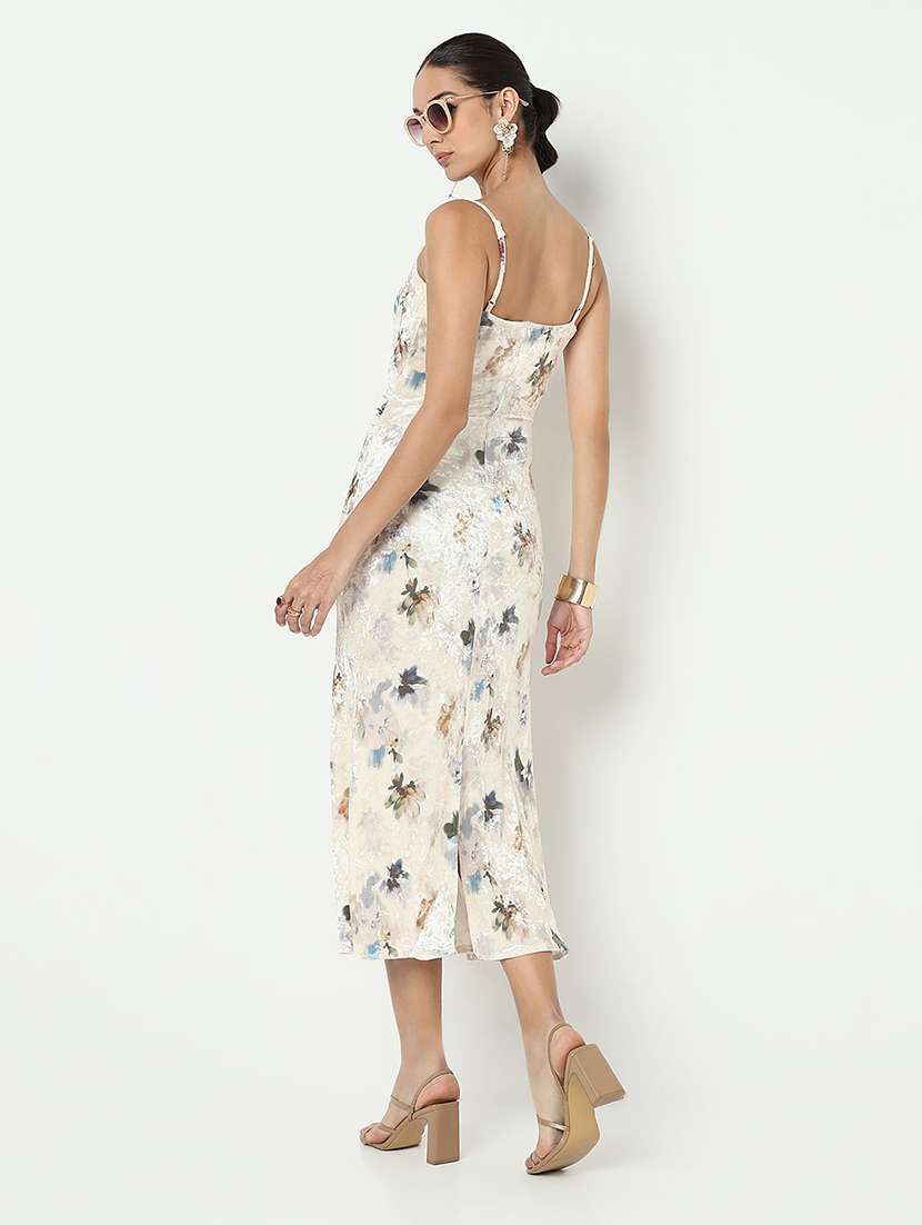 women printed shoulder strap bodycon dress - 21979875 -  Standard Image - 3