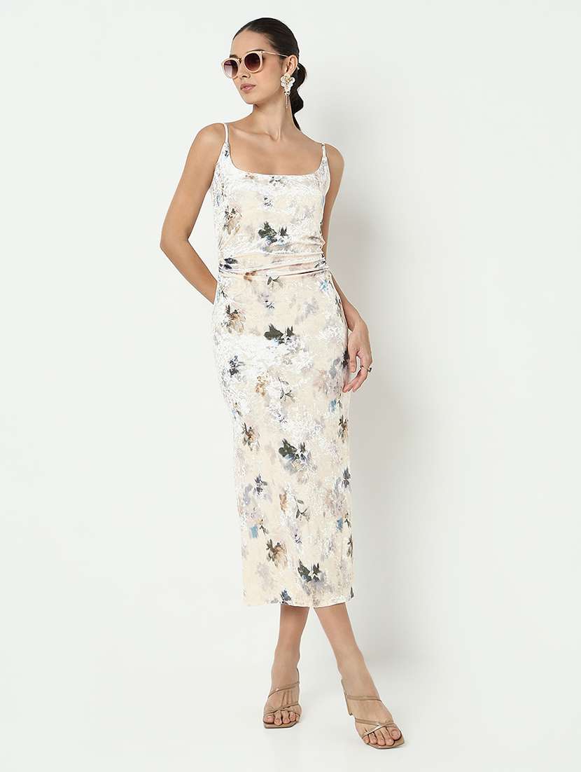 women printed shoulder strap bodycon dress - 21979875 -  Standard Image - 5