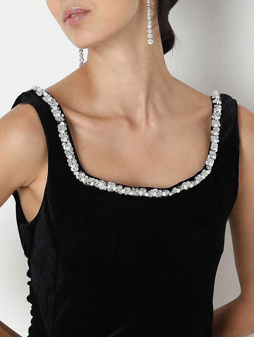 women embellished sleeveless bodycon dress - 21979877 -  Standard Image - 5