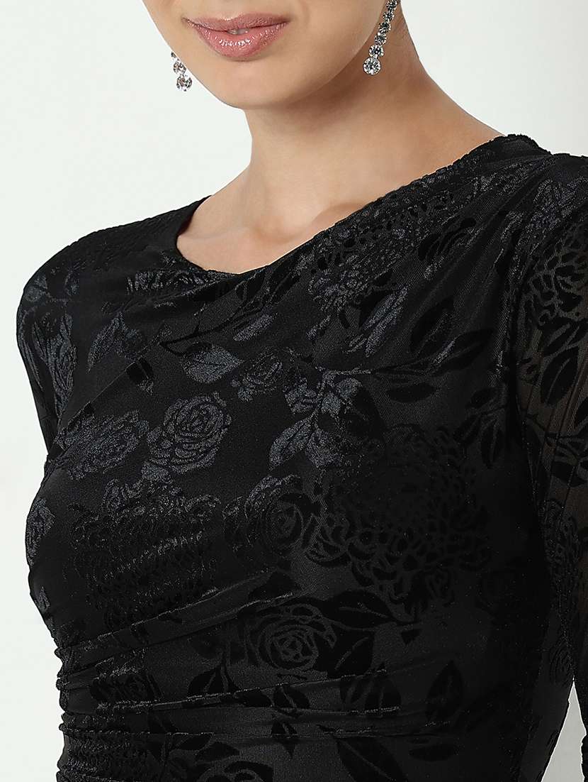 women self designed long sleeve bodycon dress - 21979884 -  Standard Image - 5