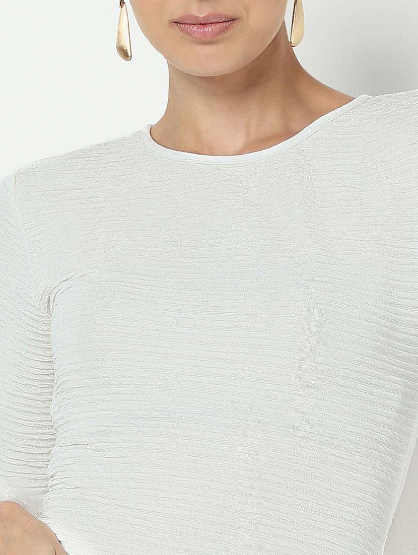 women solid long sleeve fur detailed bodycon dress - 21979895 - Standard Image - 3