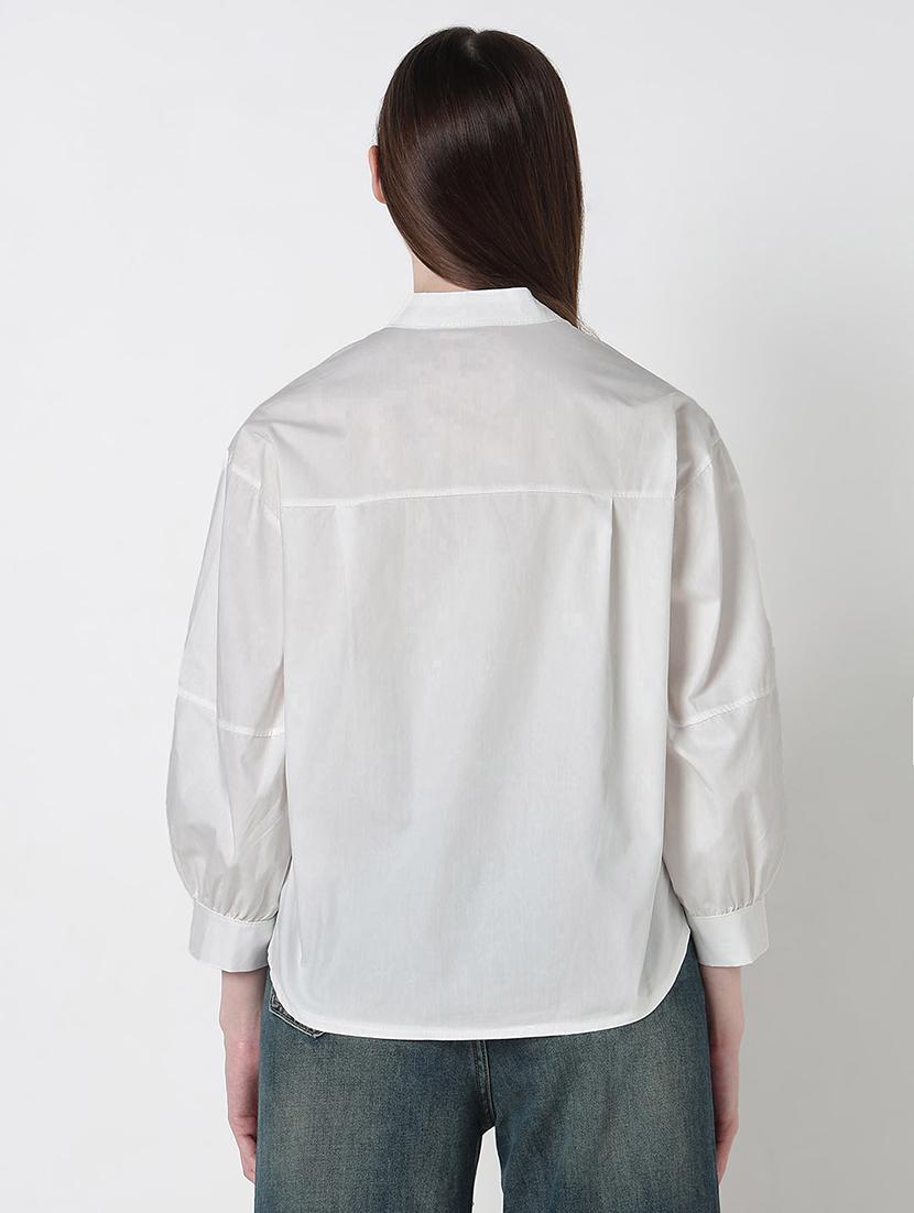 women embroidered puff sleeve relaxed fit shirt - 21979912 - Standard Image - 3