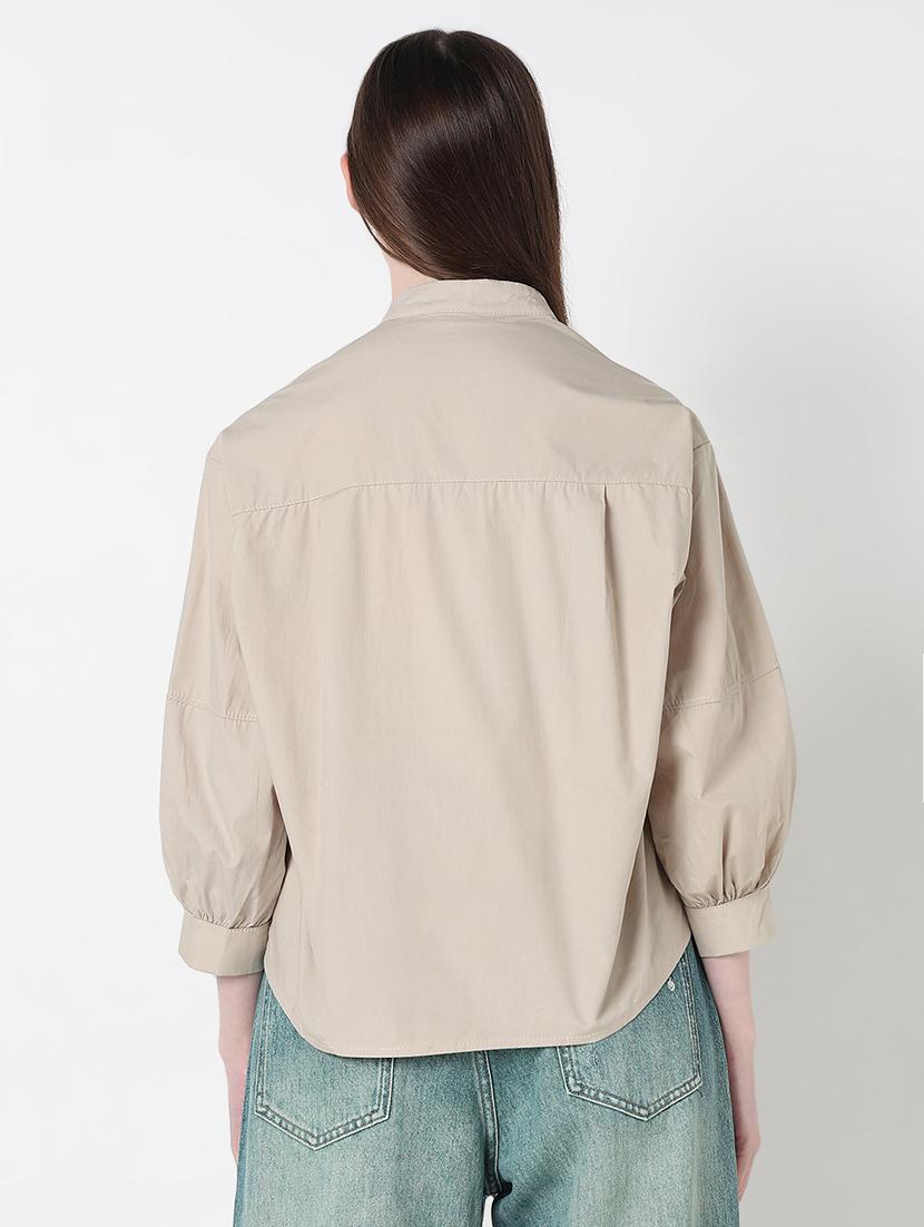 women embroidered puff sleeve regular fit shirt - 21979913 - Standard Image - 5