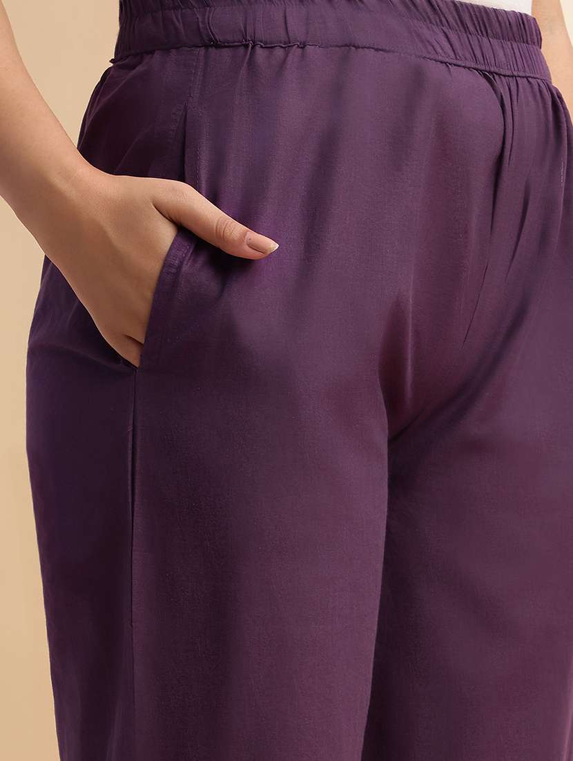 women three quarter sleeve kurta palazzo with dupatta set - 21980042 -  Standard Image - 5