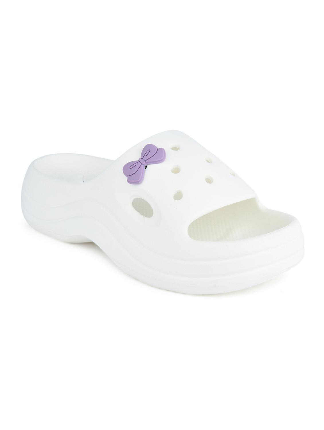women white solid platforms slides - 21980074 - Standard Image - 3