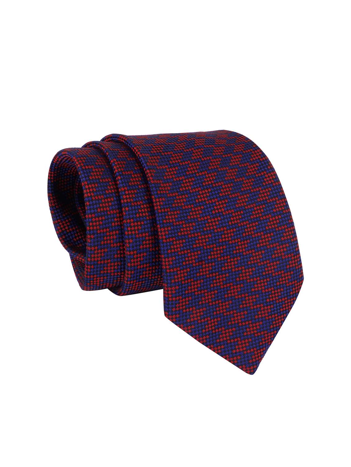 men red and blue patterned tie