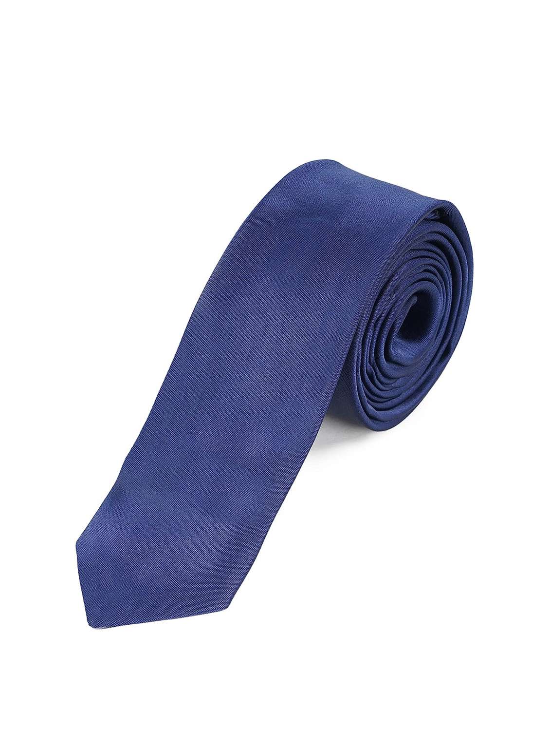 men's blue polyester solid formal tie - 21980303 - Zoom Image - 0