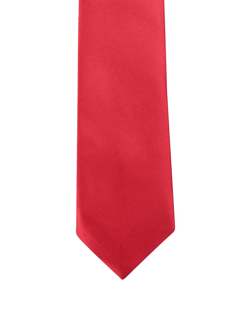 men's red solid polyester formal tie - 21980304 - Standard Image - 3
