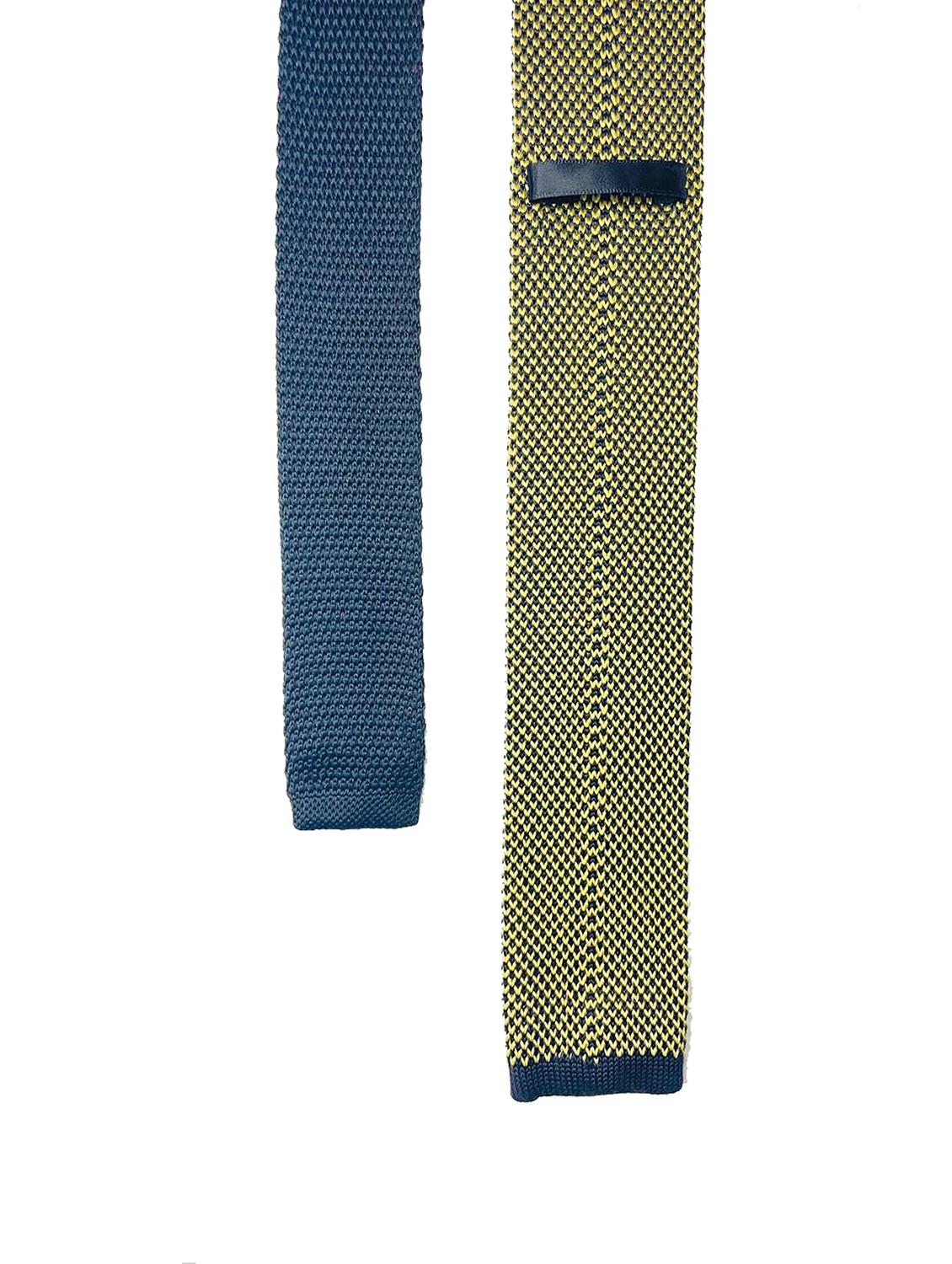 men's two tone knitted formal tie - 21980316 - Standard Image - 3