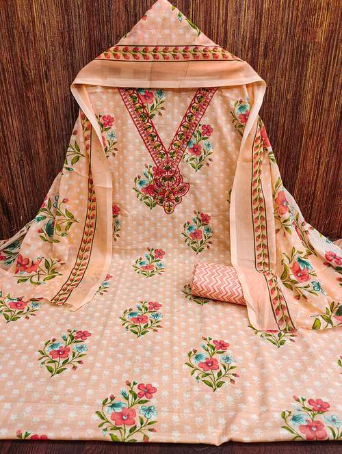 women floral embroidered unstitched suit set - 21980349 -  Standard Image - 0