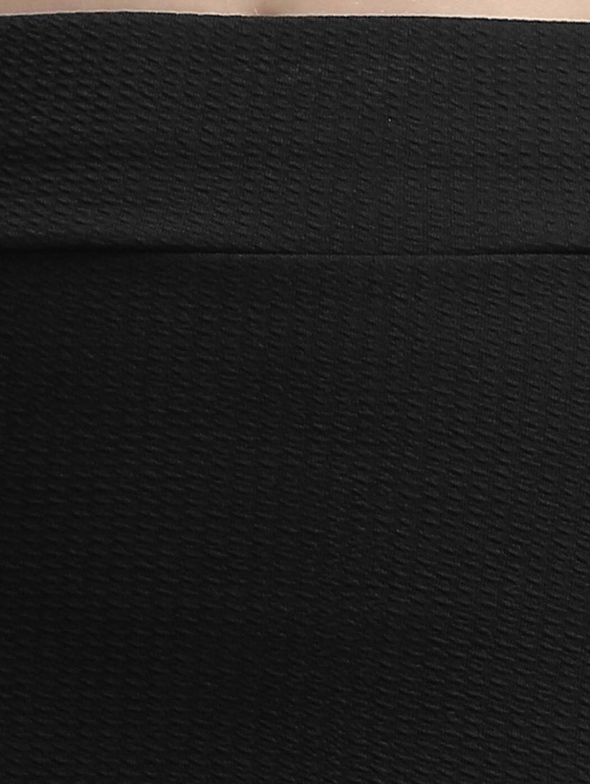 women black solid high rise bodycon skirt - 21980351 - Standard Image - 3