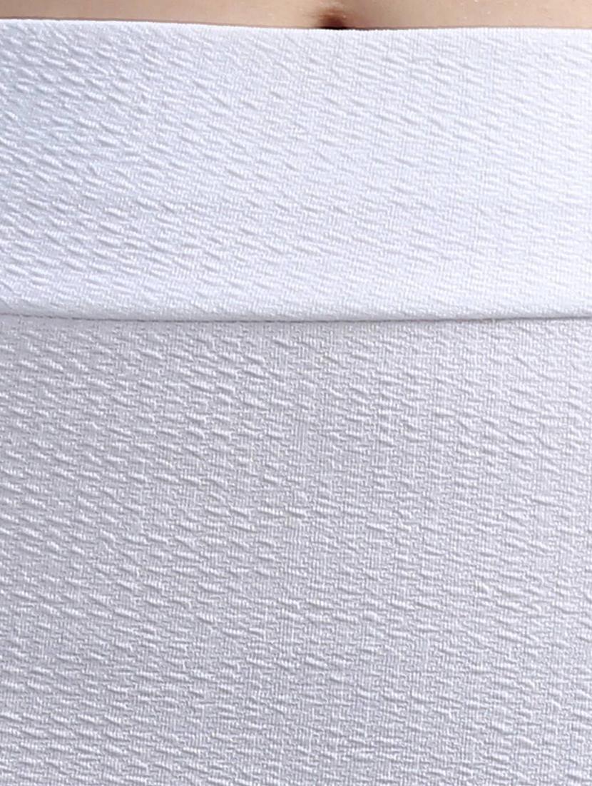 women white solid high rise bodycon skirt - 21980352 - Standard Image - 3