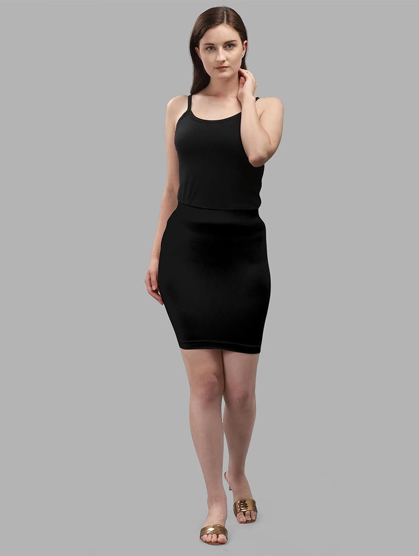 women pack of 2 solid high rise bodycon skirt - 21980353 - Standard Image - 3