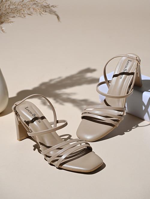 women beige strappy block heel sandal  - 21980374 -  Standard Image - 0