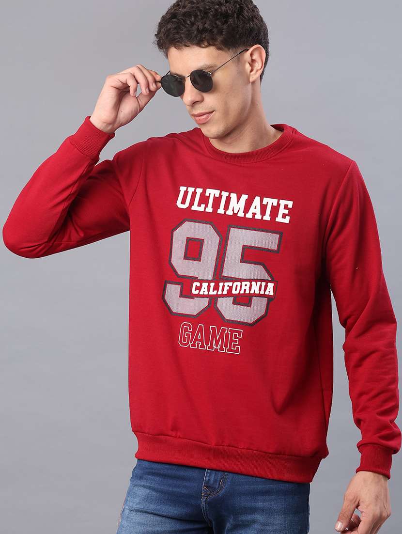 men printed long sleeve sweatshirt