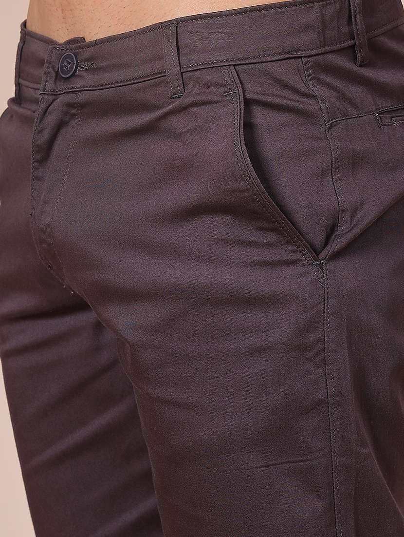 men solid mid rise casual chinos - 21980468 -  Standard Image - 5