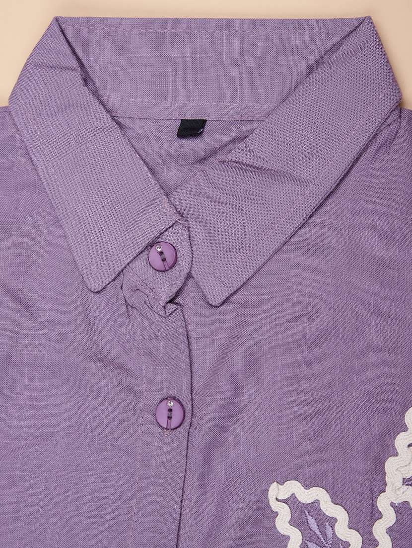 girls self designed long sleeve collared shirt - 21980528 -  Standard Image - 3