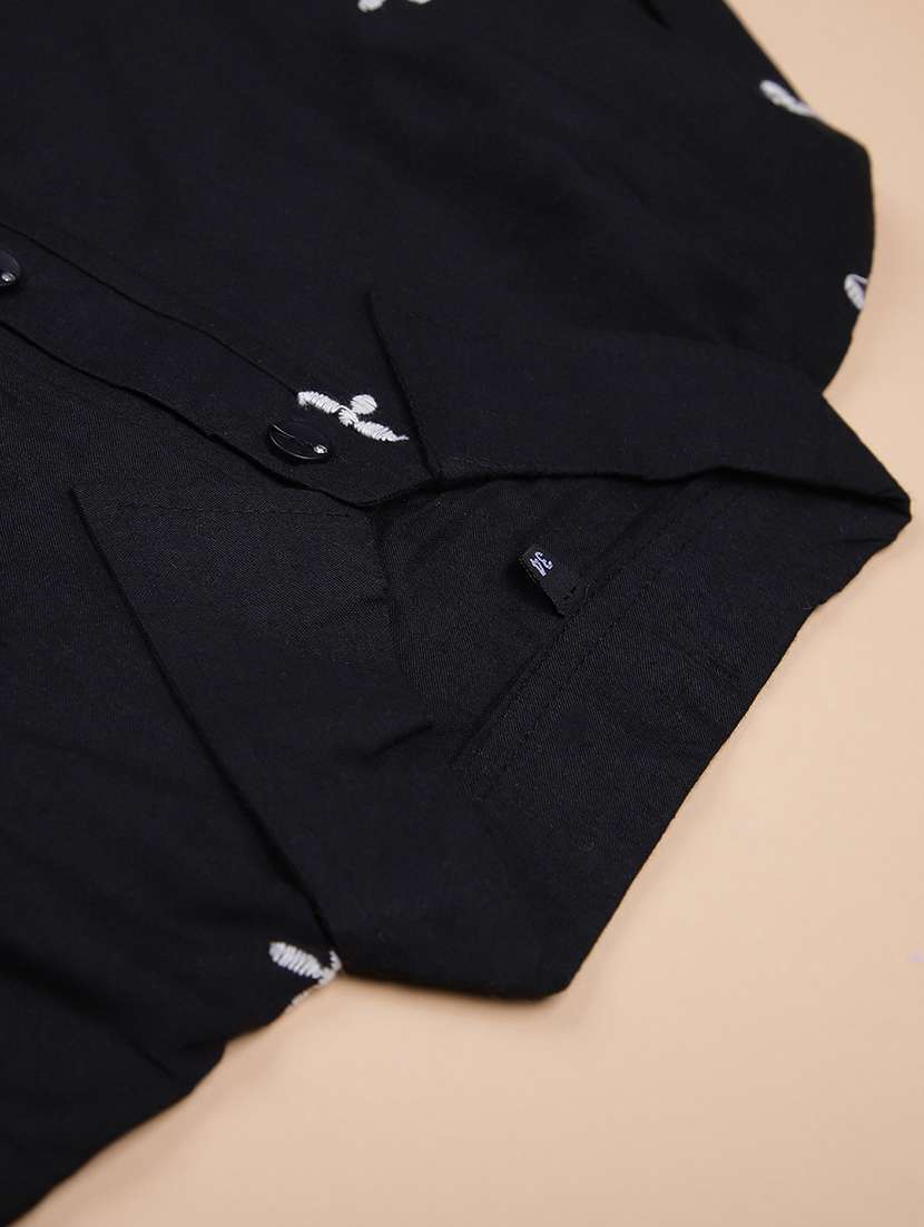 girls embroidered collared puff sleeve top - 21980541 -  Standard Image - 3