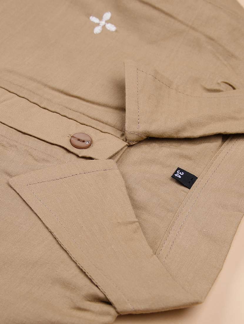 girls self designed collared puff sleeve top - 21980545 -  Standard Image - 3