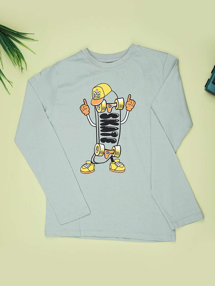 boys front print long sleeve t-shirt - 21980555 - Zoom Image - 0
