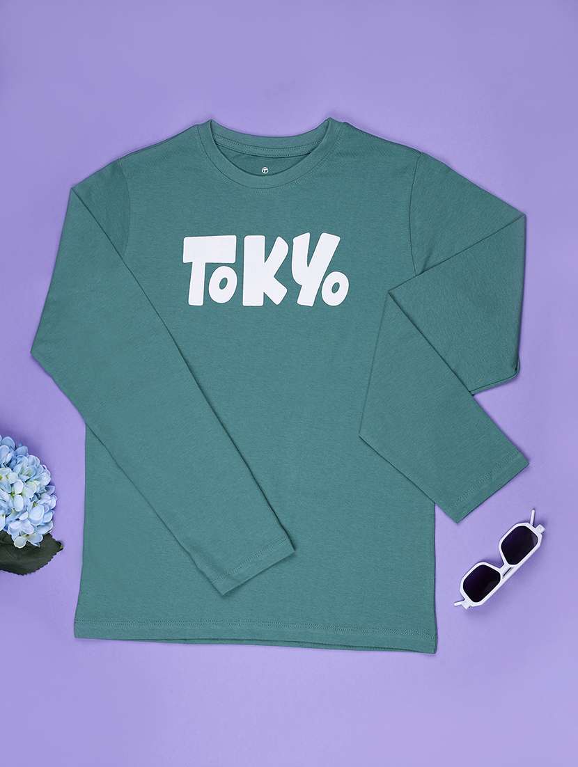 boys chest print long sleeve t-shirt