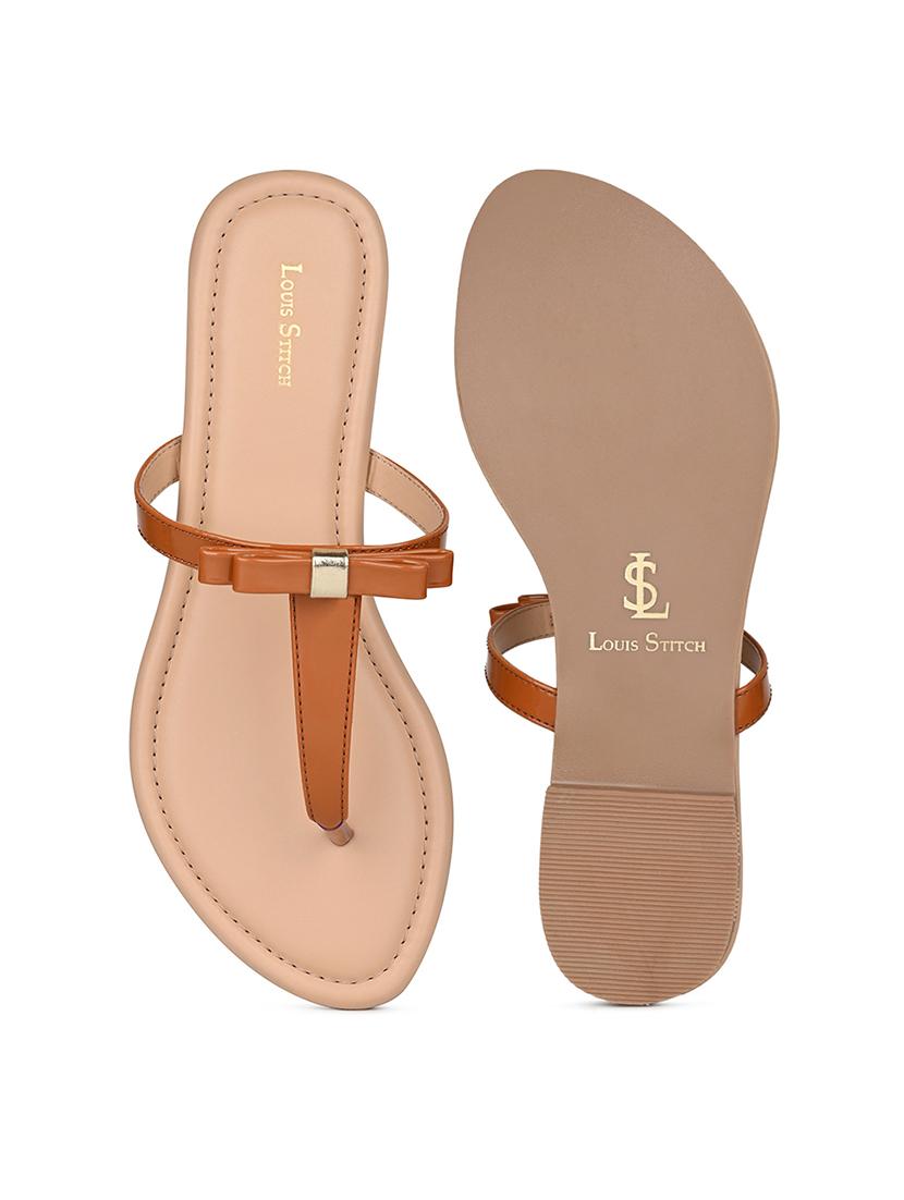 women beige solid slip on sandal - 21980893 - Standard Image - 3