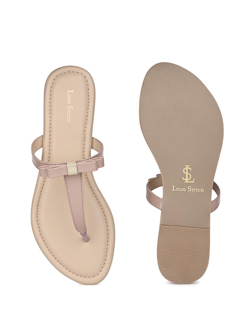women nude solid slip on flats - 21980895 - Standard Image - 3