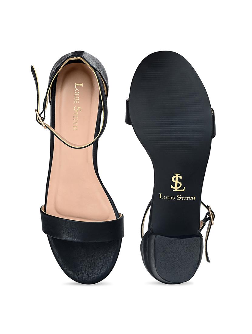 women solid ankle strap block sandal - 21980908 - Standard Image - 3