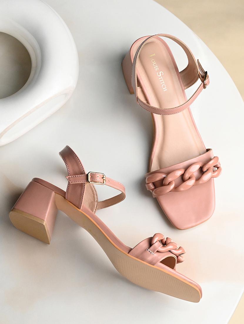 women solid back strap block sandal - 21980912 -  Zoom Image - 0
