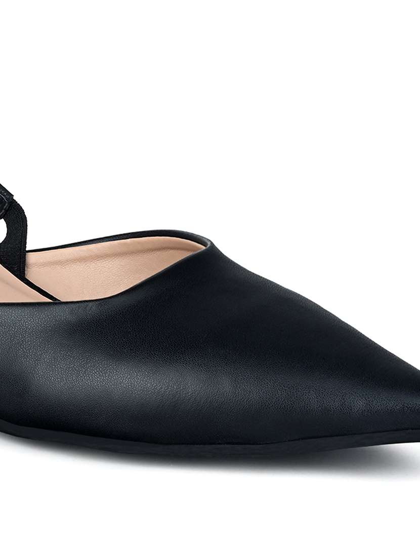 women black solid pointed mules  - 21980913 -  Standard Image - 5