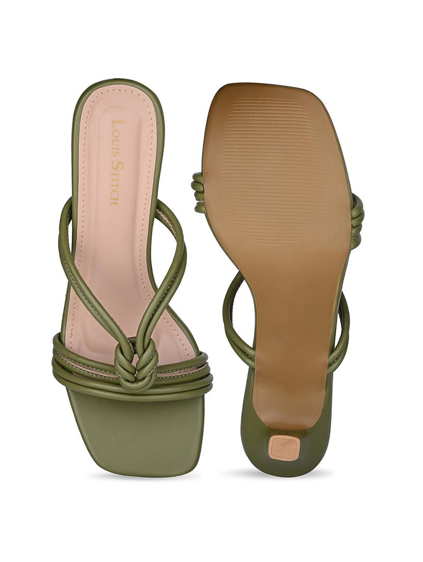 women solid slip on heels - 21980921 - Standard Image - 3