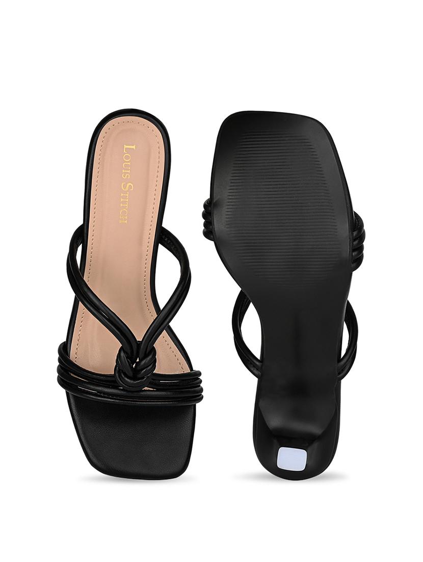 women solid slip on heels - 21980922 - Standard Image - 3