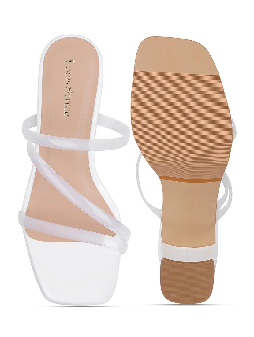 women solid slip on block heels - 21980923 - Standard Image - 3