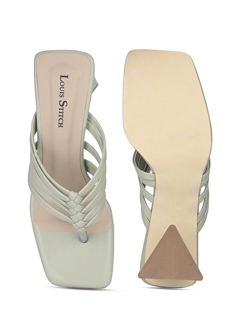 women solid slip on block heels - 21980926 - Standard Image - 3
