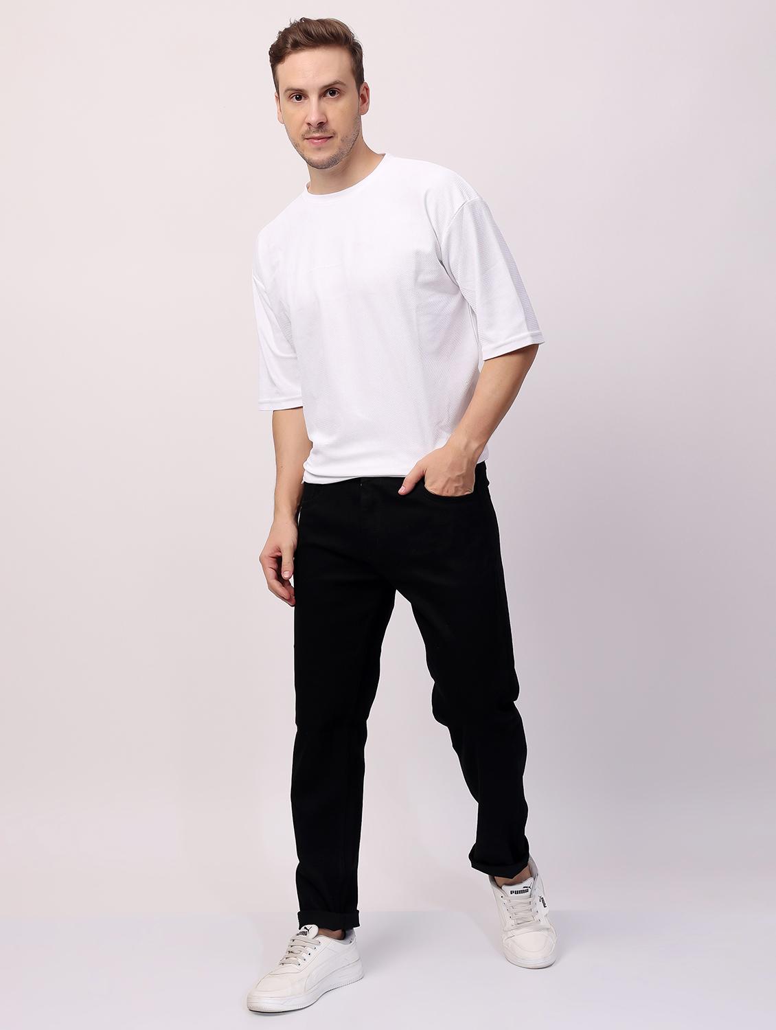 men black mid rise full length jeans - 21980953 - Standard Image - 3