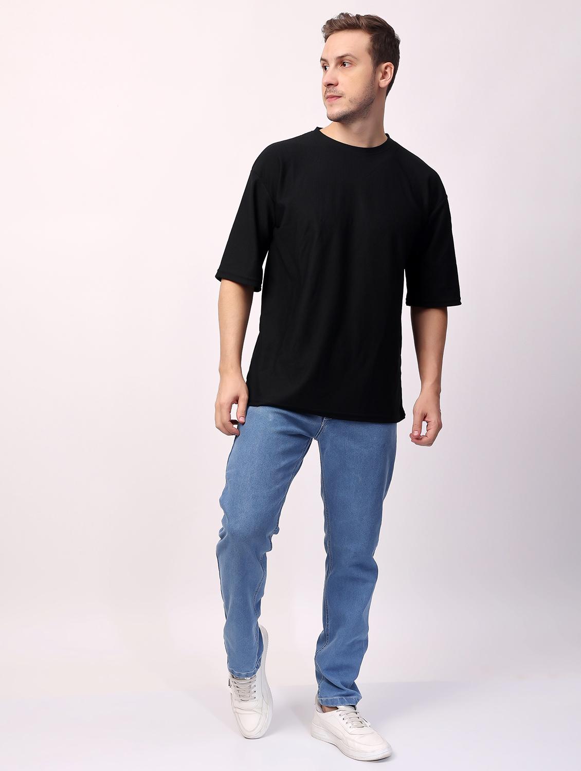 men light blue mid rise full length jeans - 21980955 - Standard Image - 3