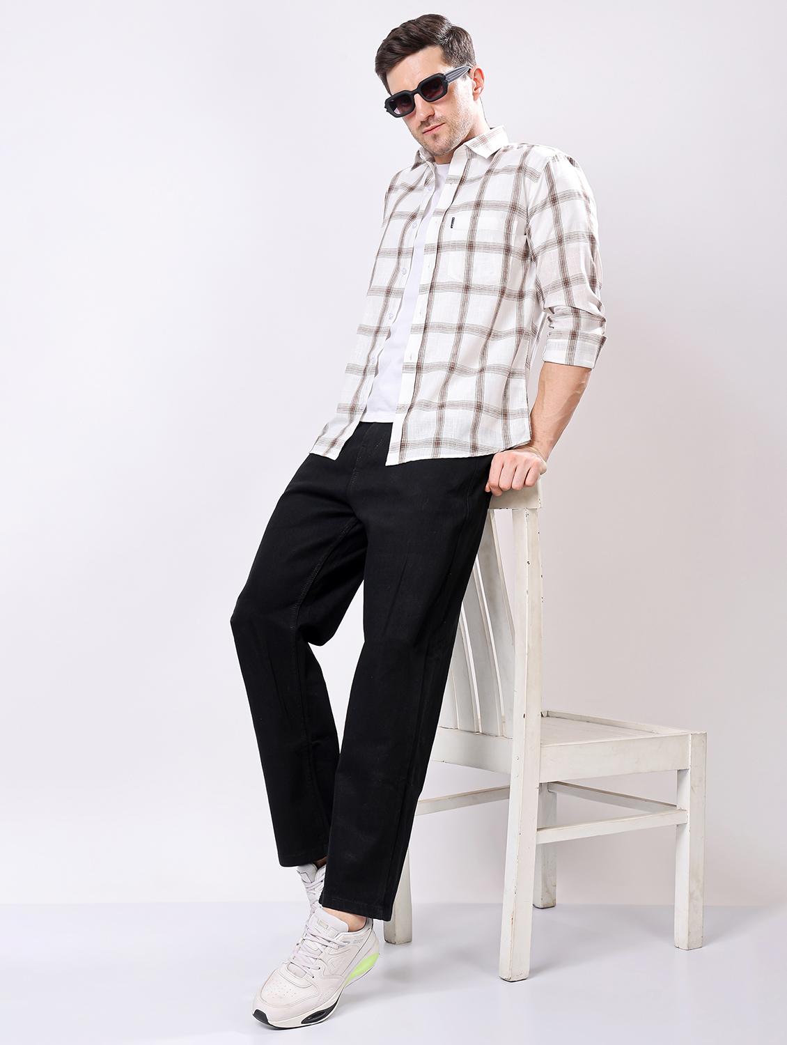 men black mid rise full length jeans - 21980958 - Standard Image - 3