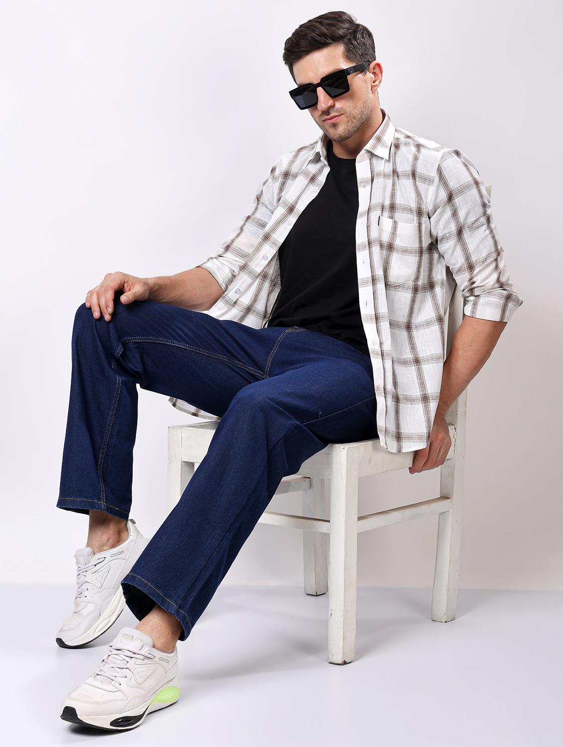 men blue mid rise full length jeans - 21980962 - Standard Image - 3