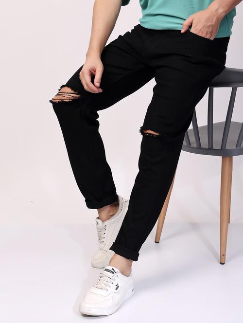 men black mid rise full length jeans - 21980963 -  Standard Image - 0