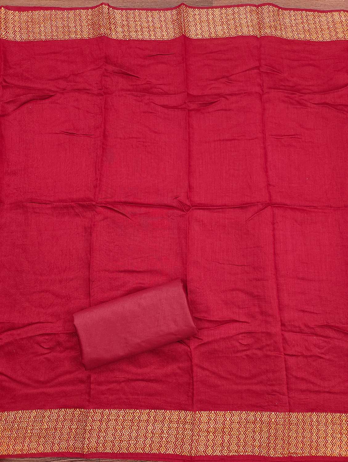 women solid with work embroidered unstitched suit set - 21981023 -  Standard Image - 3