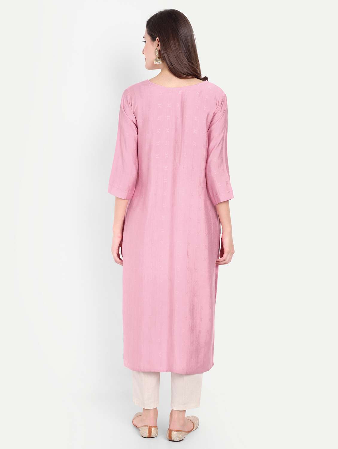 women self designed three quarter sleeve kurta - 21981048 - Standard Image - 3