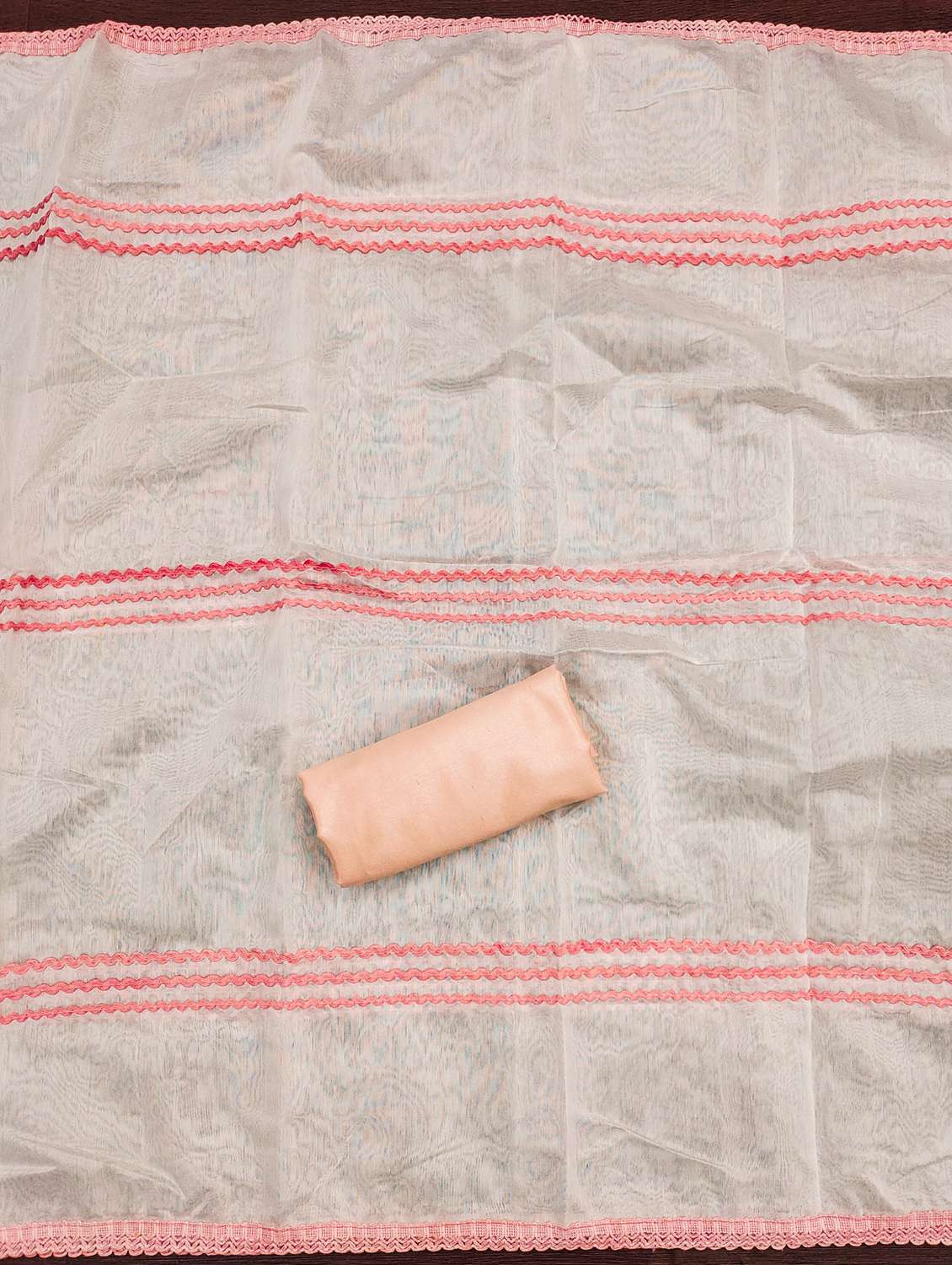 women printed with embroidered work unstitched suit set - 21981163 -  Standard Image - 3