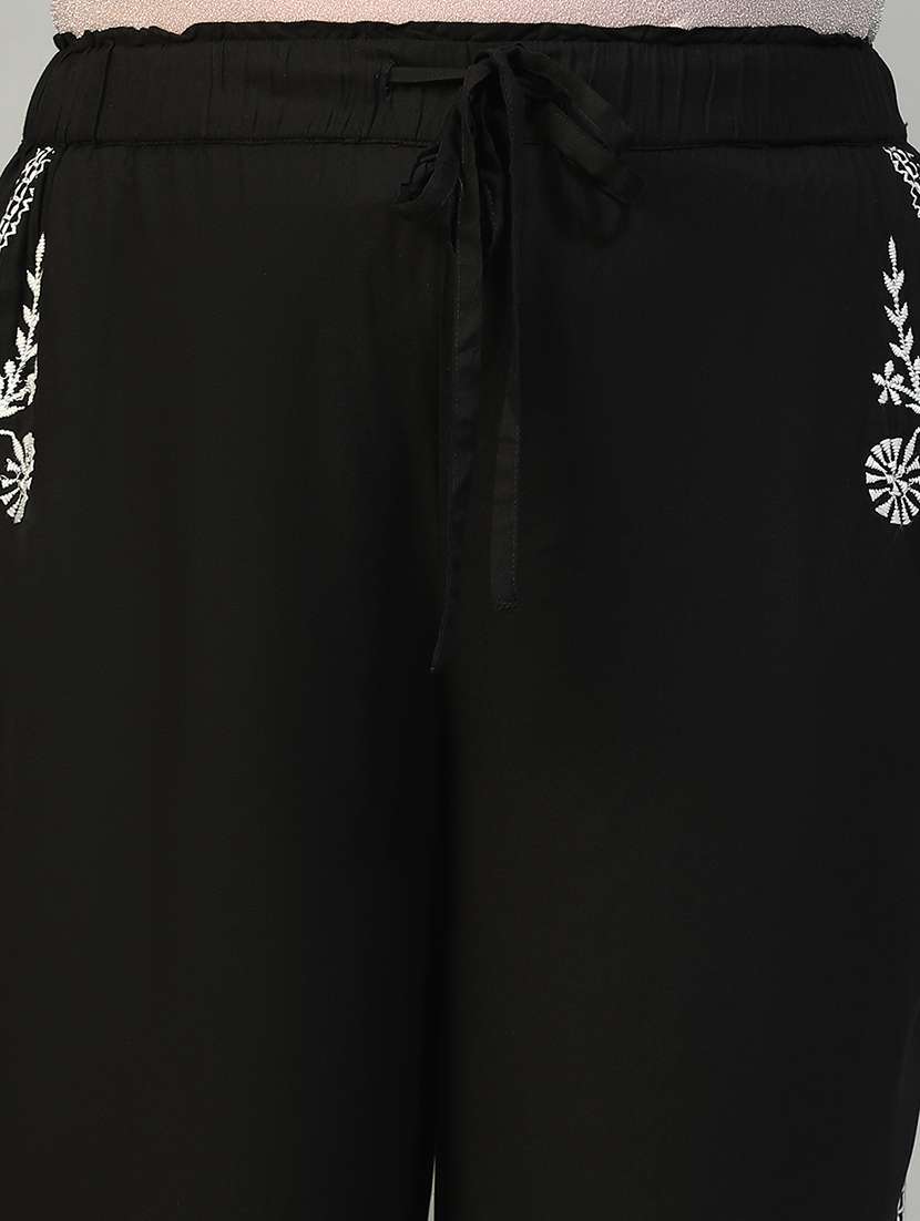 women plus size solid mid rise wide leg trouser - 21981178 - Standard Image - 5
