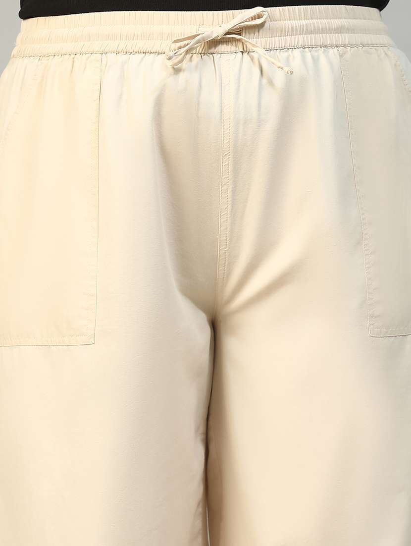 women plus size solid mid rise wide leg trouser - 21981182 - Standard Image - 5