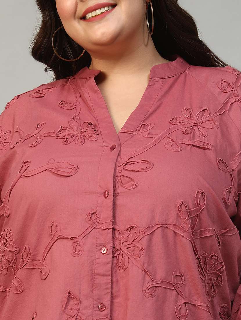women plus size self designed long sleeve top - 21981189 -  Standard Image - 3