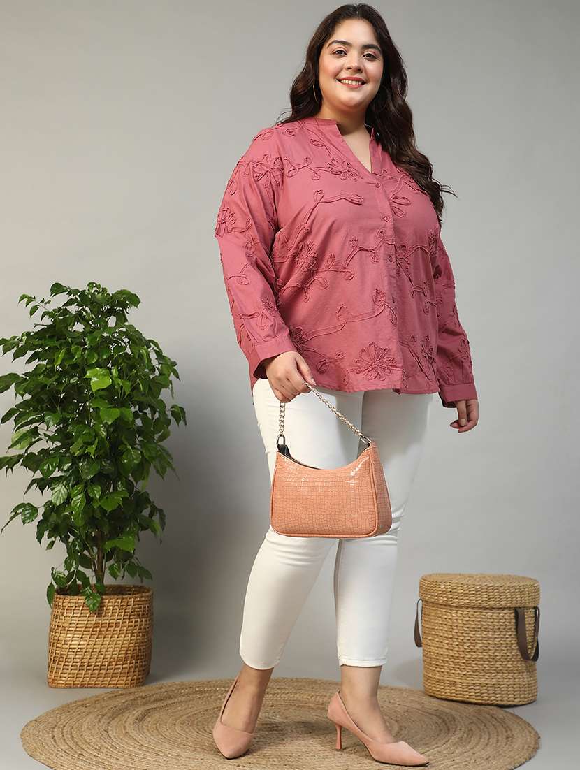 women plus size self designed long sleeve top - 21981189 -  Standard Image - 5